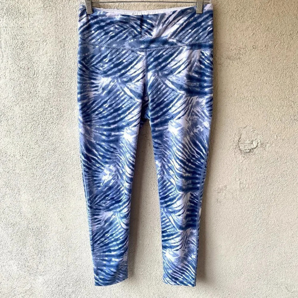 Ideology Athletic Movement Leggings Abstract Blue Size Medium - Picture 1 of 6